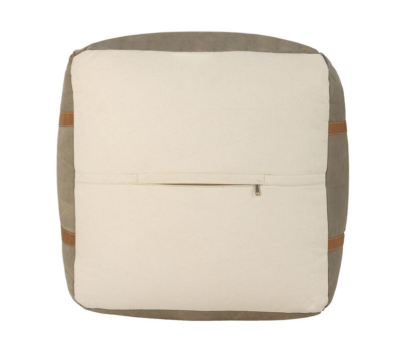 Contemporary Cotton Blend Ottoman – Decorative Accent for Living Room Décor
