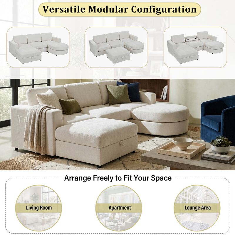Krasul U Shaped Sectional Sofa image number 6