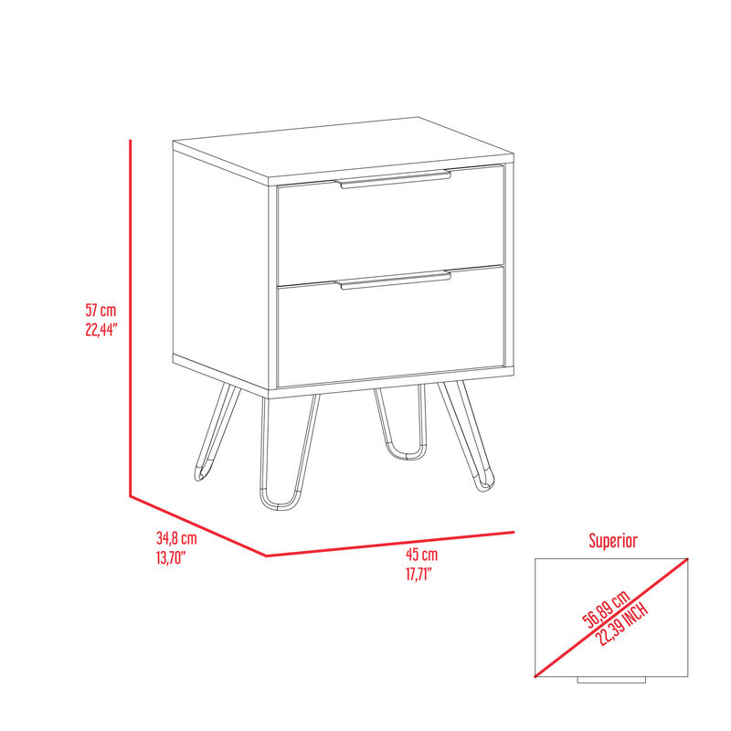Streamdale Mansfield 2-Drawer Rectangle Nightstand image number 7
