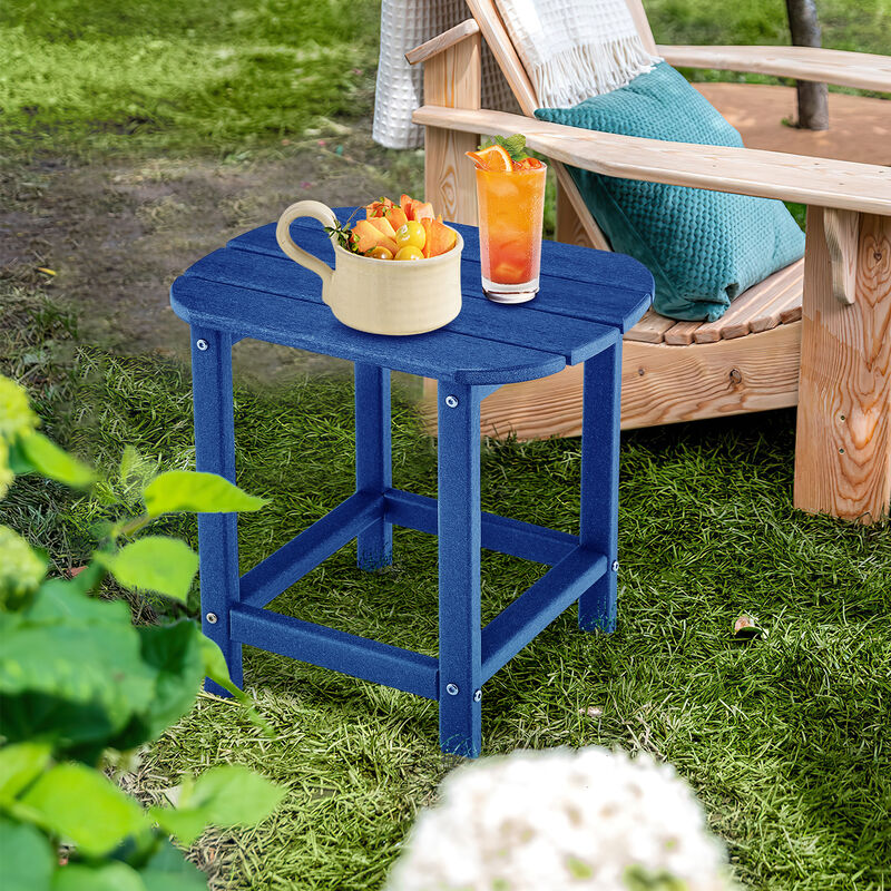 2-Pieces Adirondack Outdoor Side Table for Patio and Garden