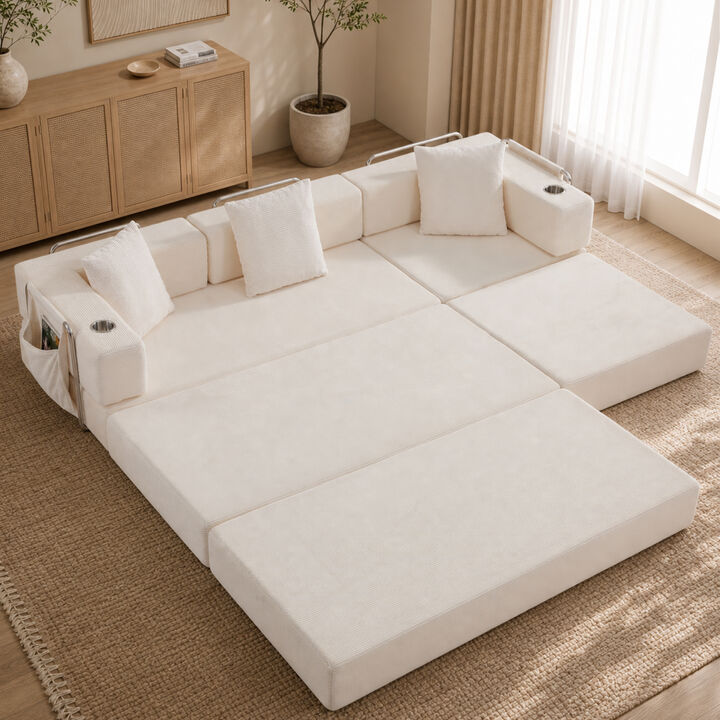 Mernri 108'' Modular Sectional Sleeper Sofa