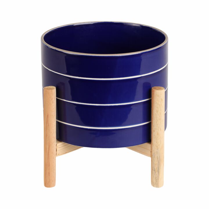 8" Striped Planter