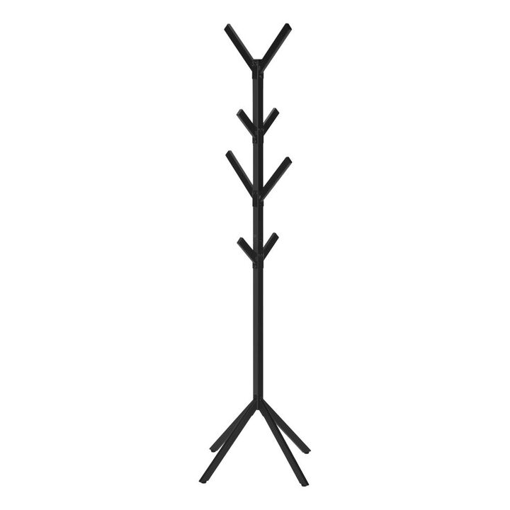 Monarch Coat Rack, Hall Tree, Free Standing, 8 Hooks, Entryway, 70H, Bedroom