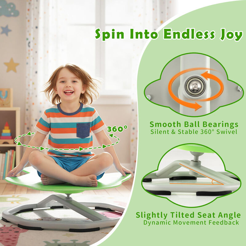 Children&rsquo;s Sensory Swivel Chair, 360&deg; Spin with Stable Metal Base image number 7
