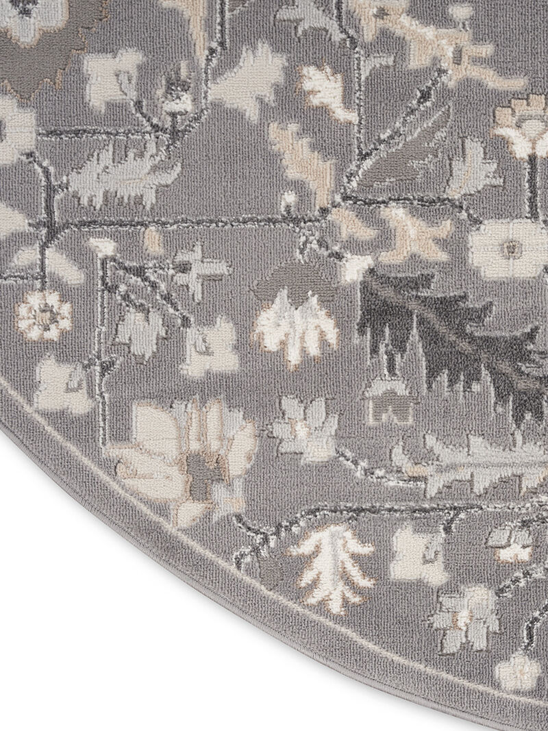 Elation ETN09 Gray 7&rsquo;10&rdquo; x Round Rug
