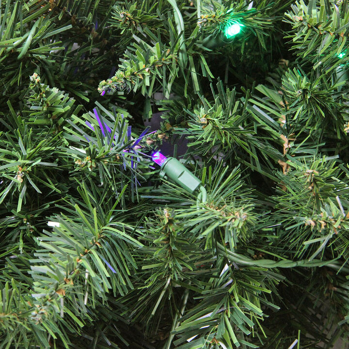 Pre-Lit Buffalo Fir Commercial Artificial Christmas Wreath - 5-Foot  Multi LED Lights