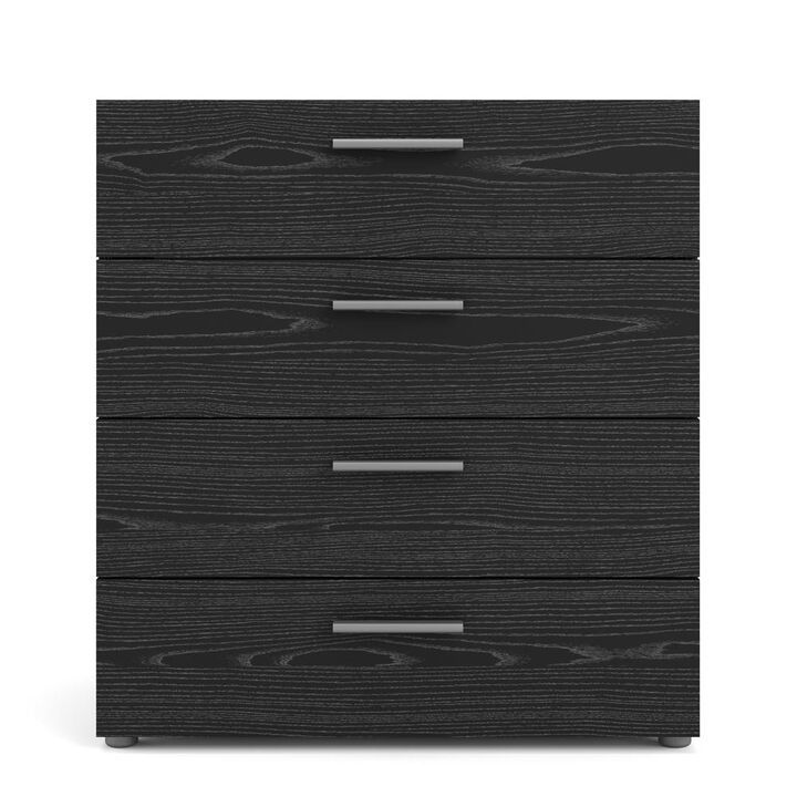 Tvilum Austin 4 Drawer Chest, Black Woodgrain