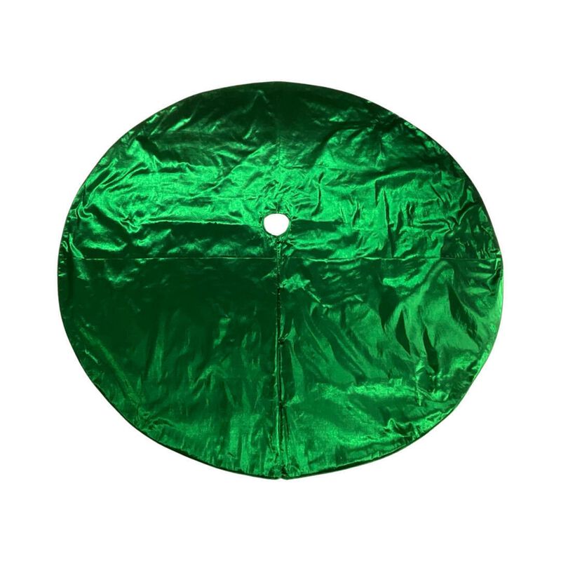 84" Green Metallic Tree Skirt image number 0