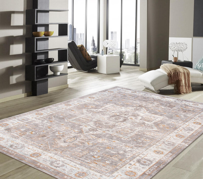 Pasargad Home Turkish Heritage Design Rust Area Rug
