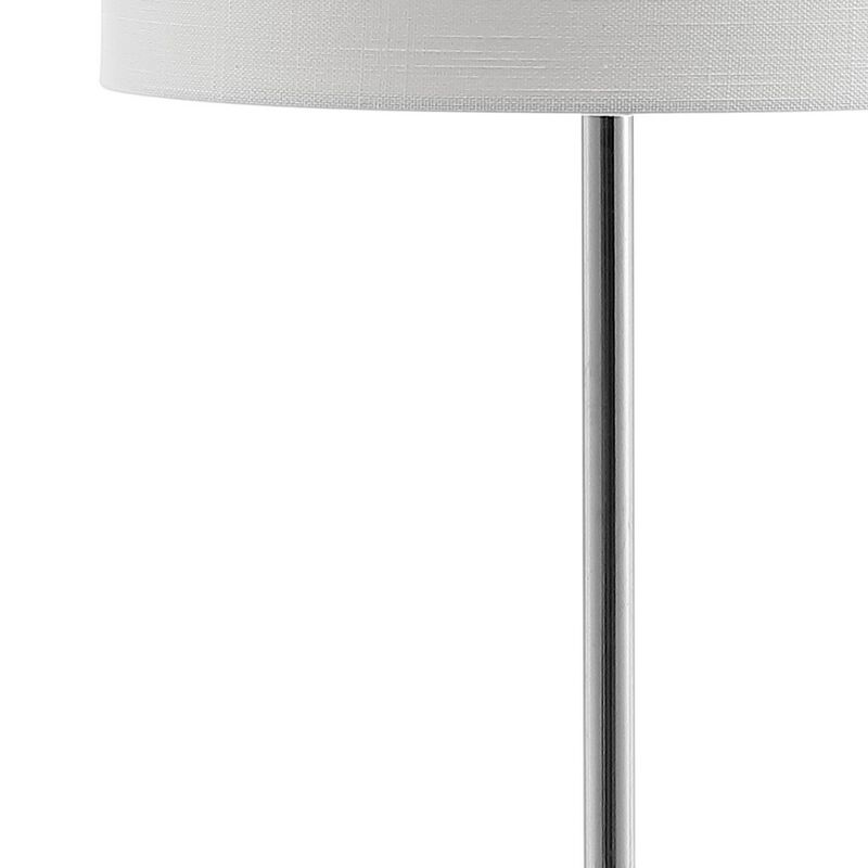 Levitt 60.5" Marble/Metal LED Floor Lamp, Black/Chrome image number 6