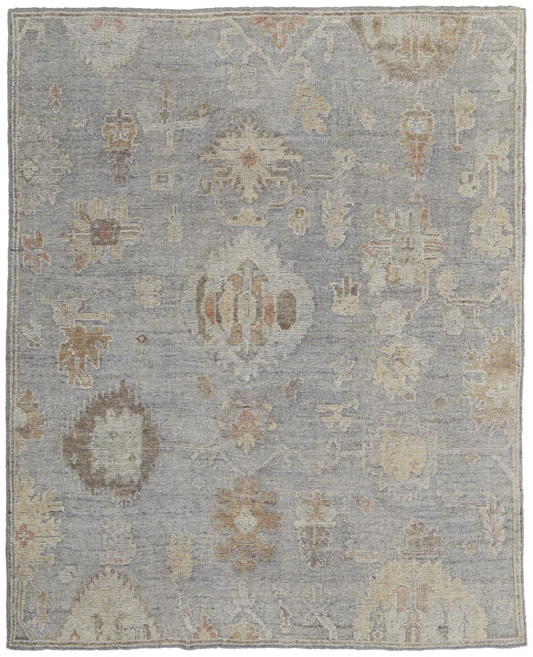 HomeRoots Wool Floral Hand Knotted Area Rug