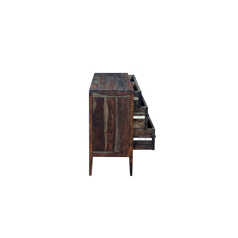 Porter Designs Fall River Solid Sheesham Wood Dresser, Gray image number 6
