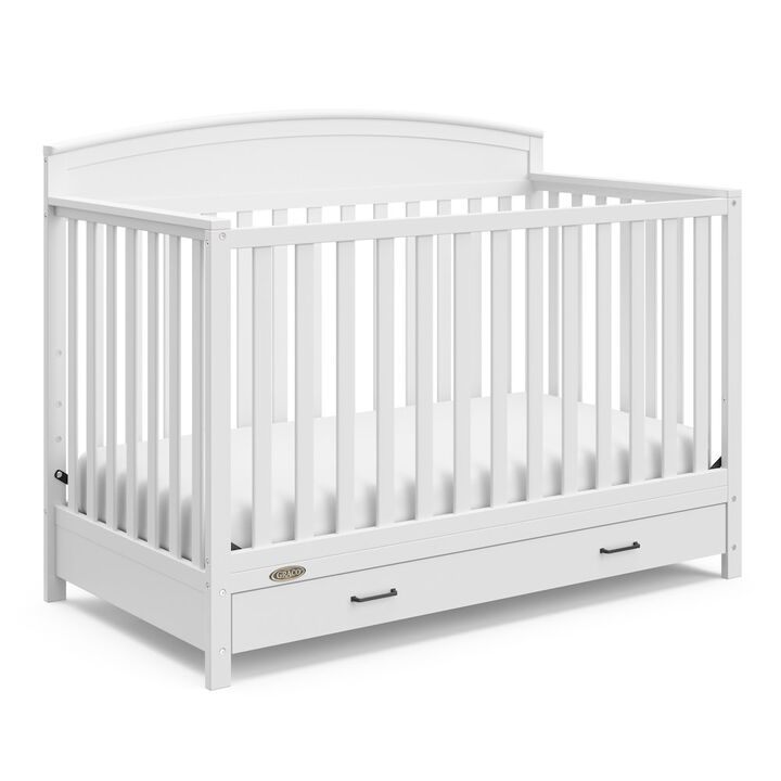 Graco Benton 5-in-1 Convertible Crib with Drawer (White)