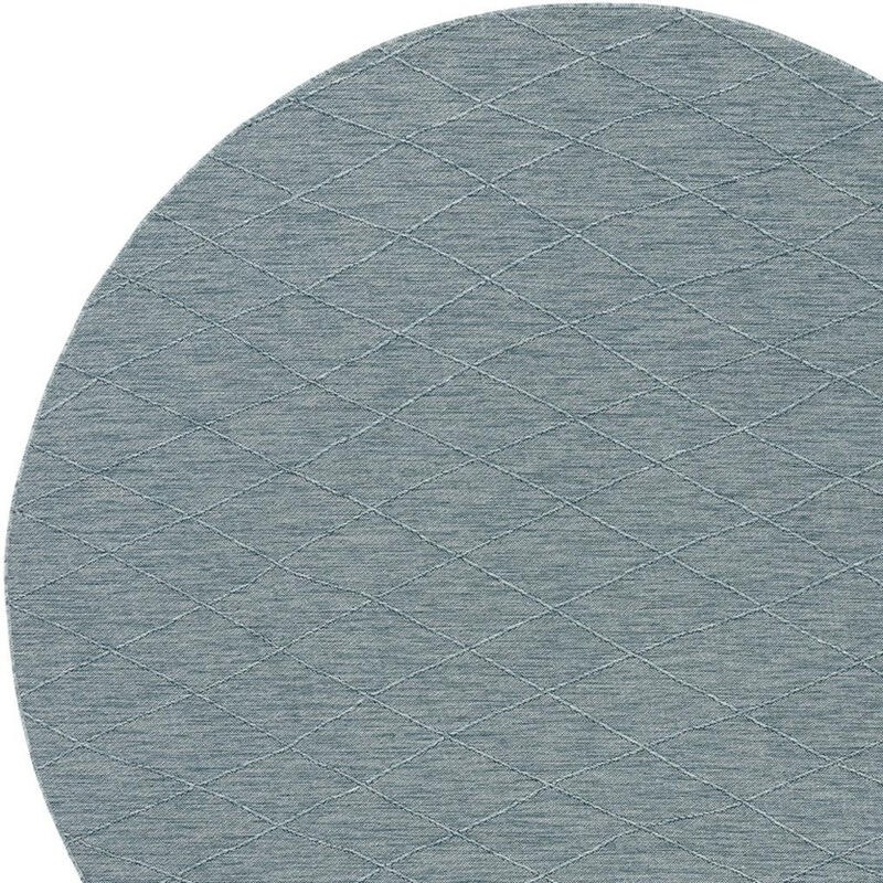HomeRoots Round Geometric Indoor Outdoor Area Rug image number 2