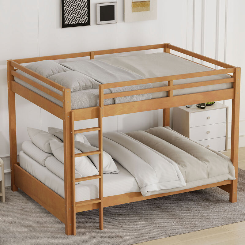 Merax Wood Queen Size Bunk Bed with Ladder