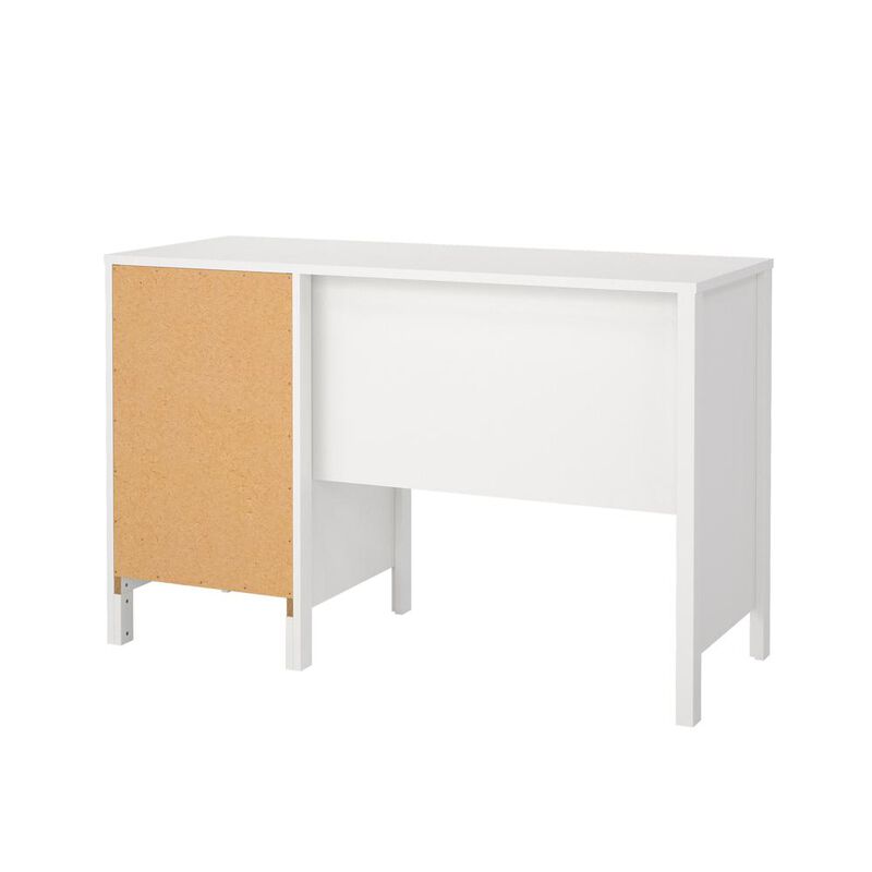 Tvilum Madrid Home Office Writing Desk with 3 Storage Drawers, White