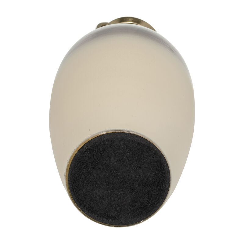 Glass,16",bottle W/sphere Lid,white/gold image number 3