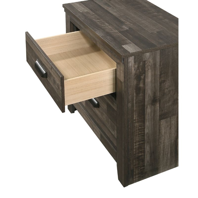 Streamdale Contemporary Nightstand in Brown Mix Finish with 2 Drawers image number 2