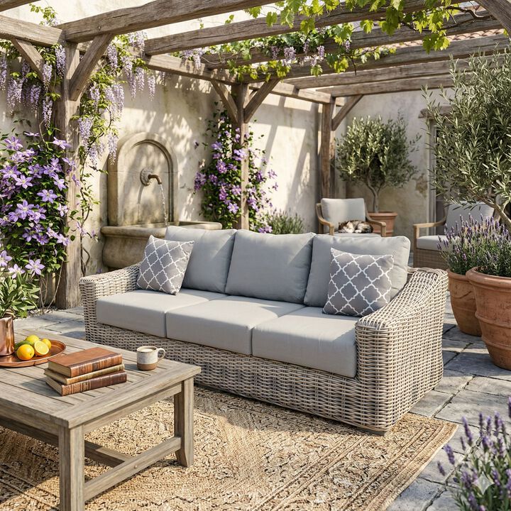 Teva Outdoor Patio Sectional Sofa with Cushions