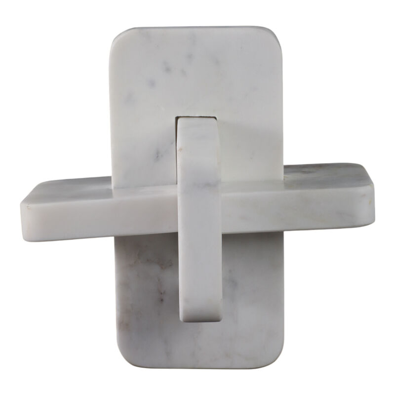 9" White Marble Knot, White image number 2