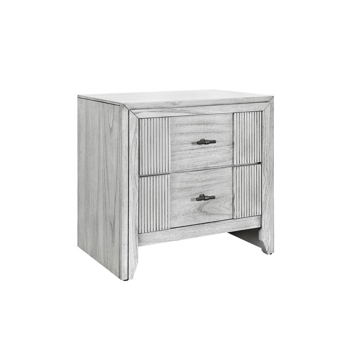 Elsie Grey Contemporary Bedroom Nightstand