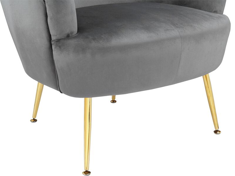 Kara Accent Chair with Gold Legs
