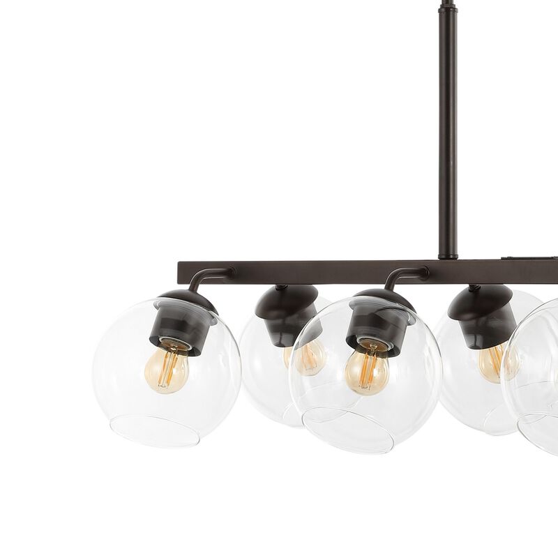 Julian Farmhouse Bohemian Iron/Glass Linear LED Pendant