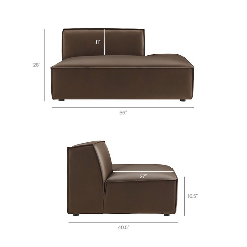 Restore 3-Piece Vegan Leather Modular L-Shaped Sectional Sofa image number 4