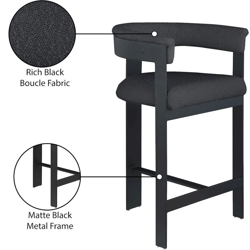 Meridian Furniture Romeo Vegan Leather Counter Stool, Set of 2