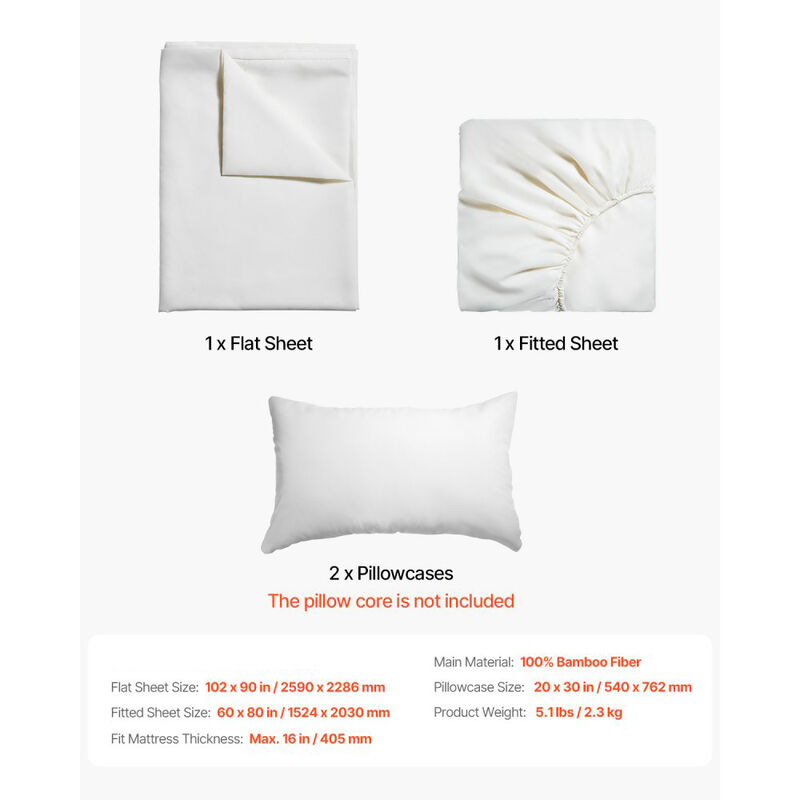 Queen Size 4-Piece Bed Sheet Set, Cooling Microfiber with Deep Pocket Sheets image number 2