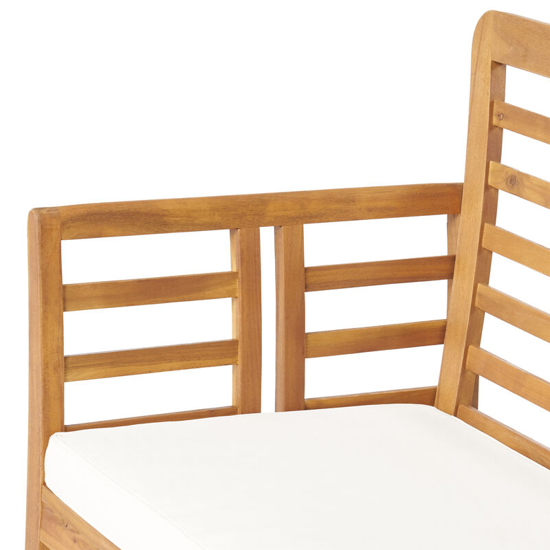 Tembri Acacia Wood Outdoor Loveseat image number 5