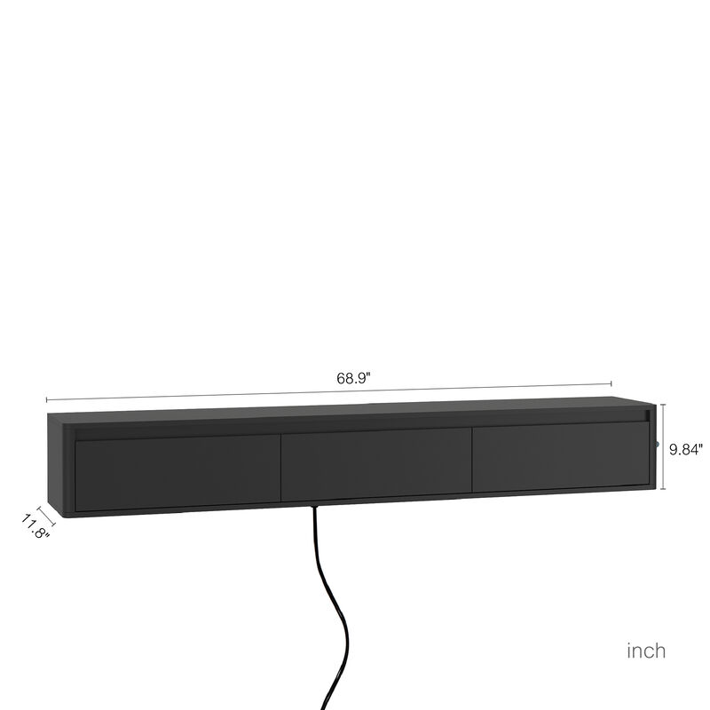 Rurux Floating TV Stand image number 4