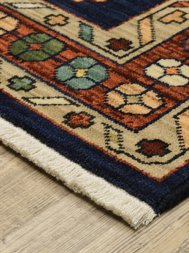 Lilihan 5'3" x 7'6" Blue Rug image number 1