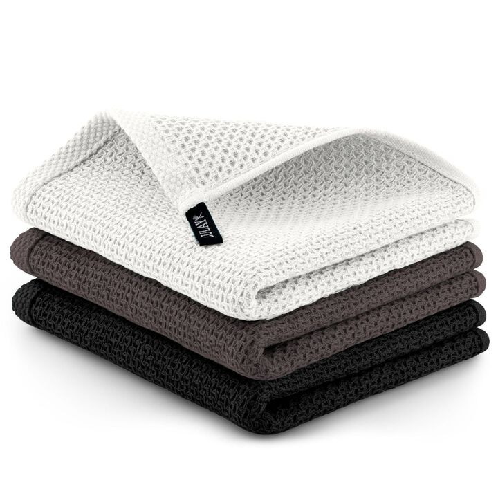 Waffle Weave Kitchen Towels 3 Pieces 12x12