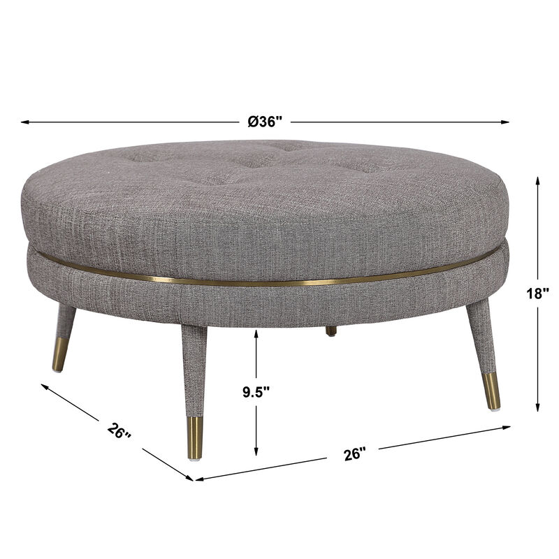 Blake Modern Taupe Ottoman
