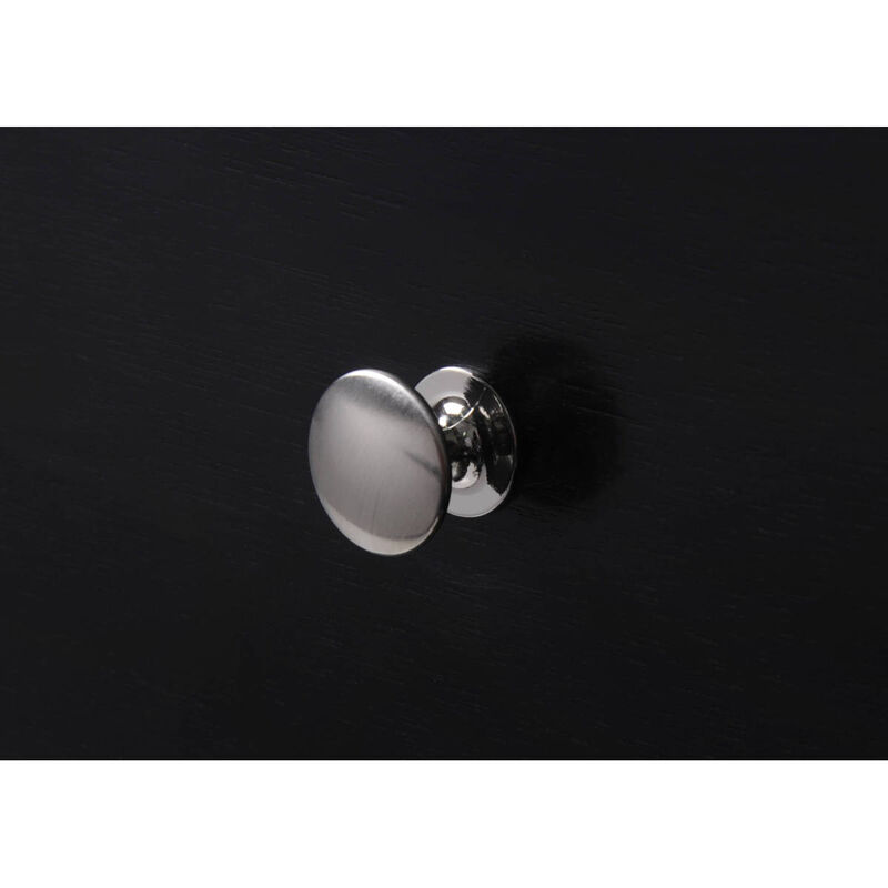 Streamdale Black Wood Nightstand with Drawer and Jewelry Tray