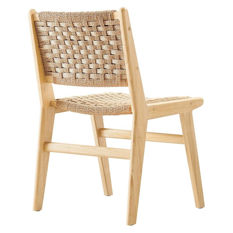 Saoirse Woven Rope Wood Dining Side Chair Set of 2 image number 5