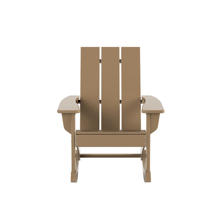 WestinTrends Modern Adirondack Outdoor Rocking Chair