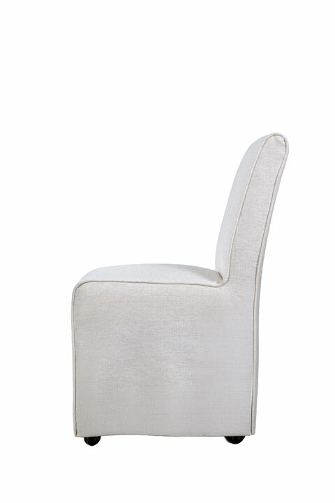 Snow Dining Castered Chair