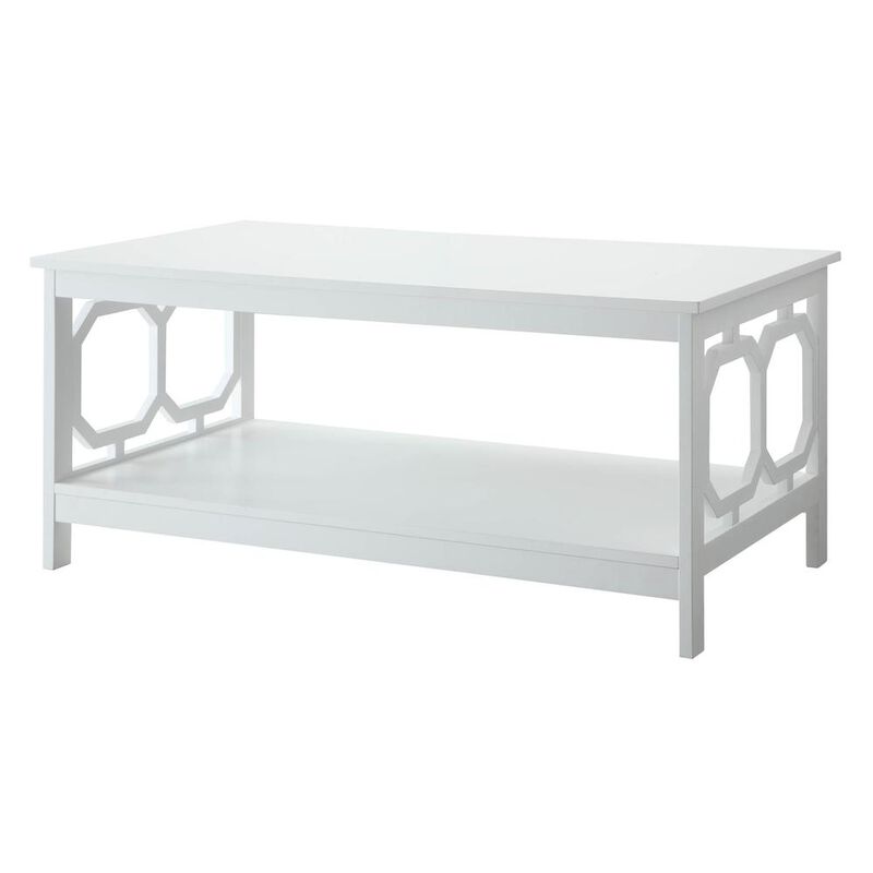Convience Concept, Inc. Omega Coffee Table with Shelf White