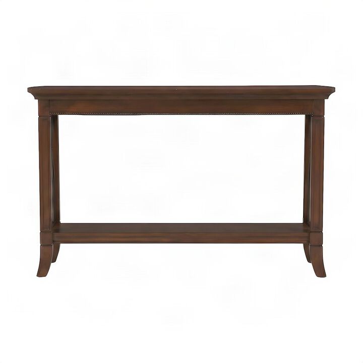 Solid Rubberwood and Birch Sofa Table, Console Entryway Table