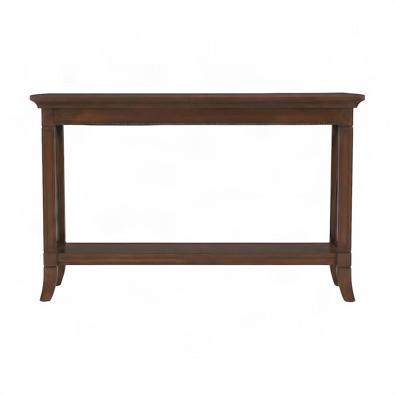 Solid Rubberwood and Birch Sofa Table, Console Entryway Table image number 1