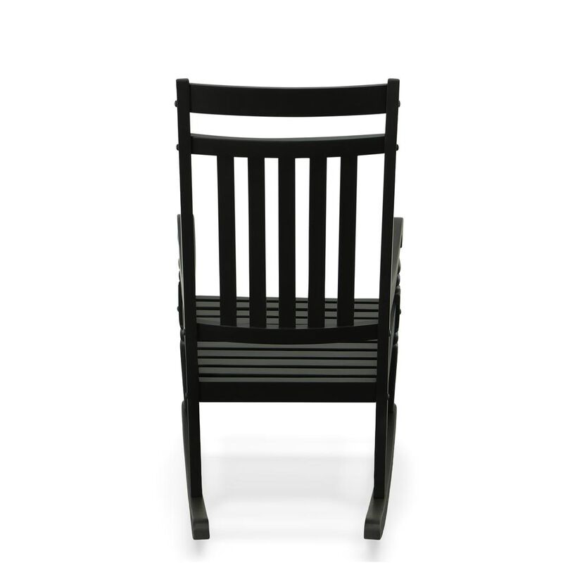 Carolina Living Belmont Outdoor Slat Rocker - Black
