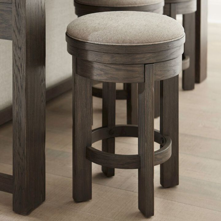 Liberty Furniture Lennox Hill Upholstered Swivel Console Stool  - Counter Height 26 Inches