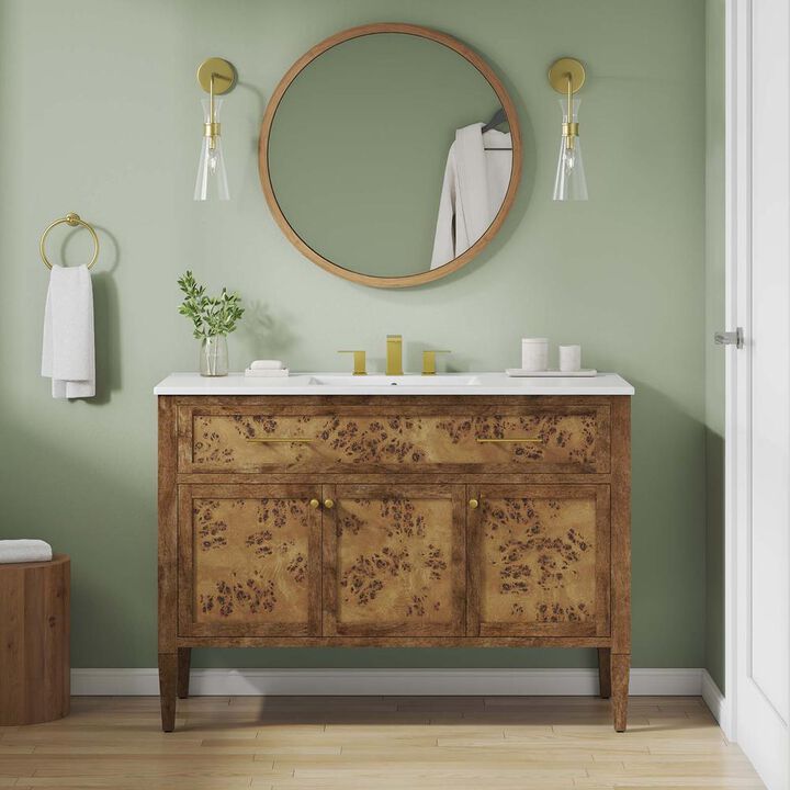 Modway Elysian 48 Wood Single Sink Bathroom Vanity