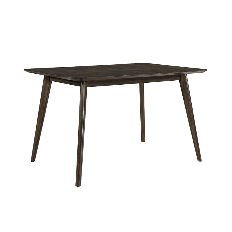 Roxy Counter Height Table, 60 Inch Rectangular Top, Walnut Brown Wood image number 3