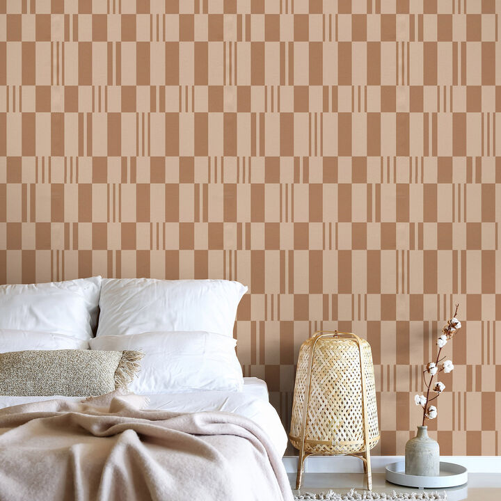 Sun Geo Stripe Wallpaper