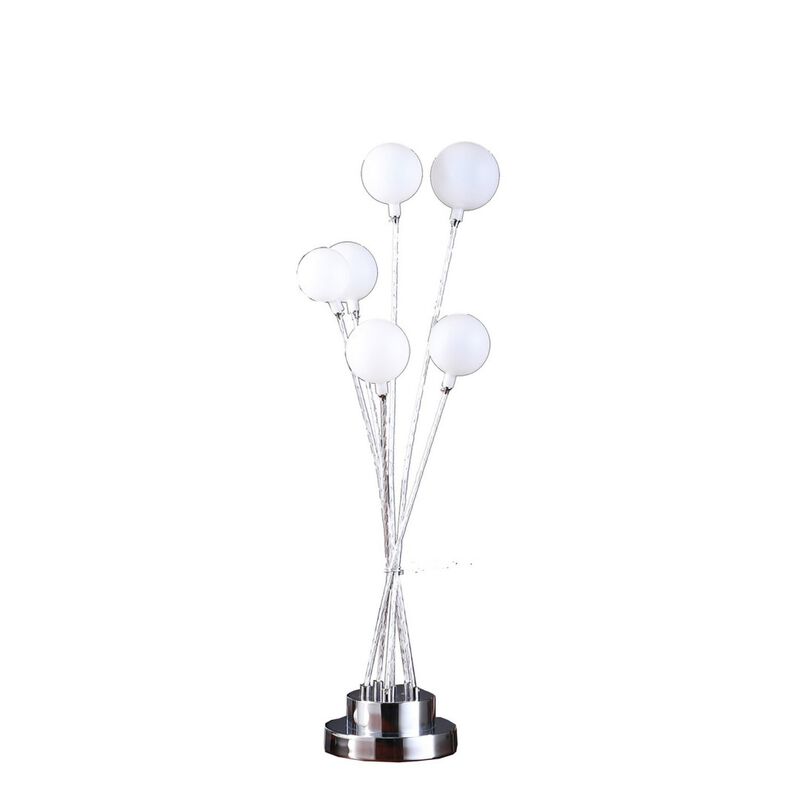 Streamdale Silver Chrome Table Lamp with 6-Light Globe image number 1