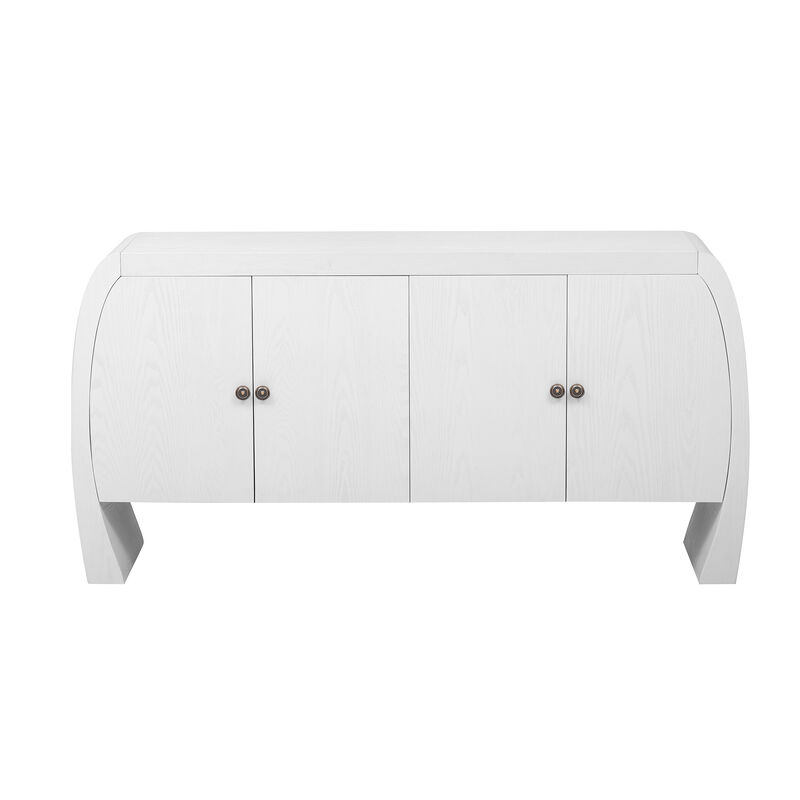 Merax 4-Door Ash Veneer Sideboard Storage Cabinet