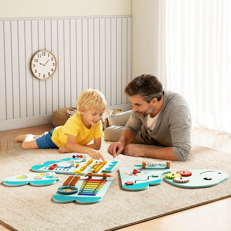 Dinosaur Busy Board 11-in-1 Activity Wall Panels for Education & Early Development image number 3
